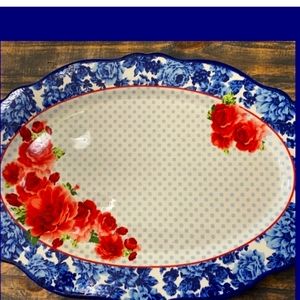 The pioneer women Heritage floral serving platter can not ship with any other
